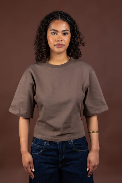 BASE 02 - FITTED T-SHIRT MOCHA