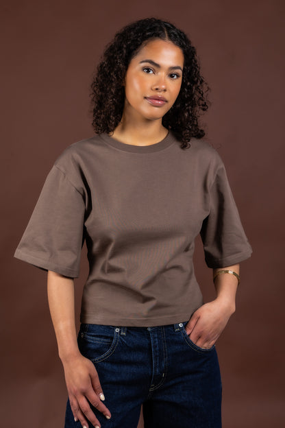 BASE 02 - FITTED T-SHIRT MOCHA