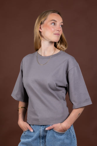 BASE 02 - FITTED T-SHIRT GREY