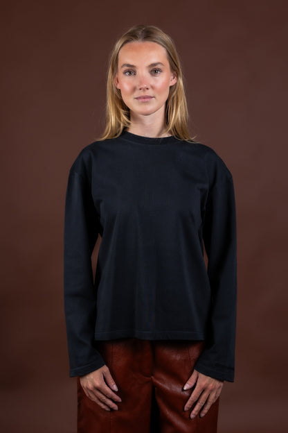 BASE 03 - LONGSLEEVE VINTAGE BLACK