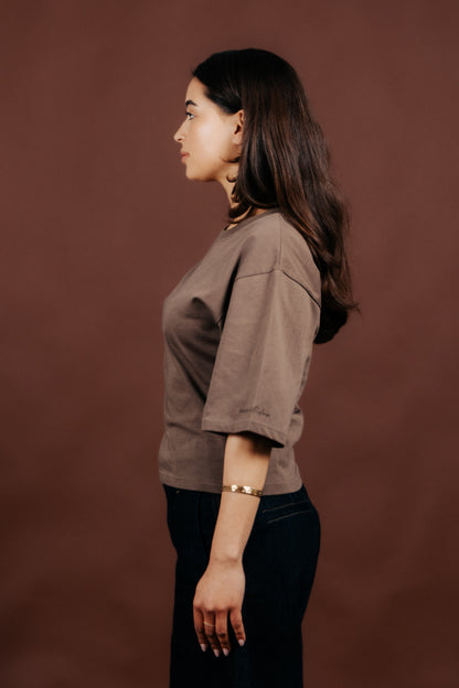 BASE 02 - FITTED T-SHIRT MOCHA