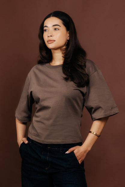 BASE 02 - FITTED T-SHIRT MOCHA