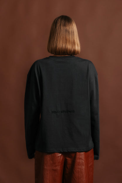 BASE 03 - LONGSLEEVE VINTAGE BLACK