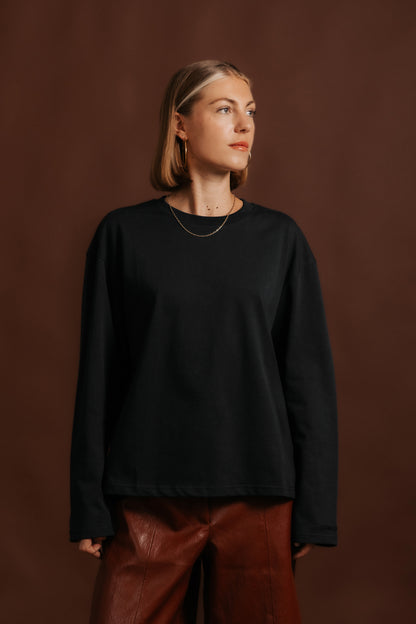 BASE 03 - LONGSLEEVE VINTAGE BLACK